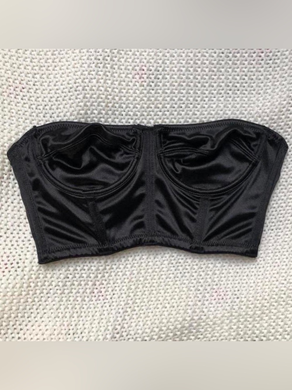 NWT Urban Outfitters satin cropped black corset top small